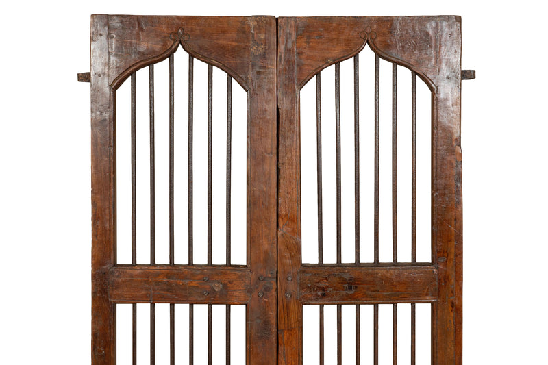 Biscottini Porta portone in legno massello e ferro da interno o da esterno vecchia e antica medievale