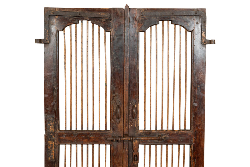 Biscottini Porta portone in legno massello e ferro da interno o da esterno vecchia e antica medievale