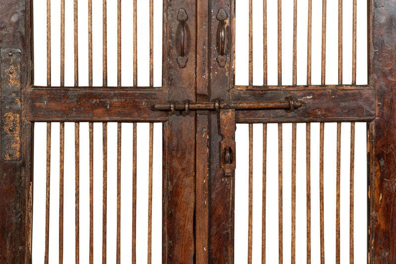 Biscottini Porta portone in legno massello e ferro da interno o da esterno vecchia e antica medievale