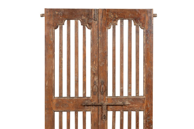 Biscottini Porta portone in legno massello e ferro da interno o da esterno vecchia e antica medievale scorrevole