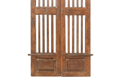 Biscottini Porta portone in legno massello e ferro da interno o da esterno vecchia e antica medievale scorrevole