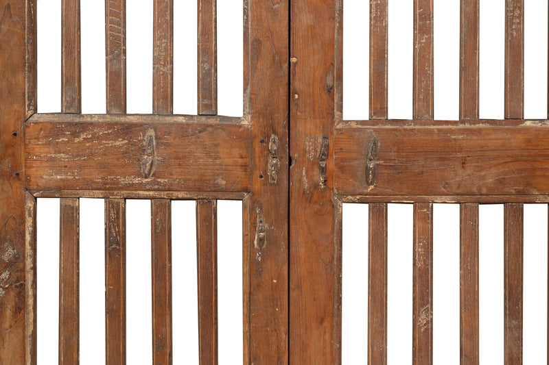 Biscottini Porta portone in legno massello e ferro da interno o da esterno vecchia e antica medievale scorrevole