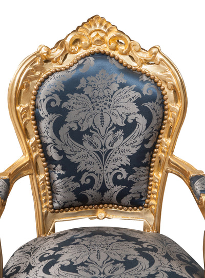 Biscottini Poltrona stile francese Luigi XVI in legno massello di faggio XVI, faggio,