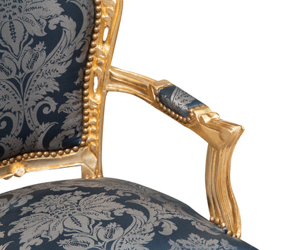 Biscottini Poltrona stile francese Luigi XVI in legno massello di faggio XVI, faggio,