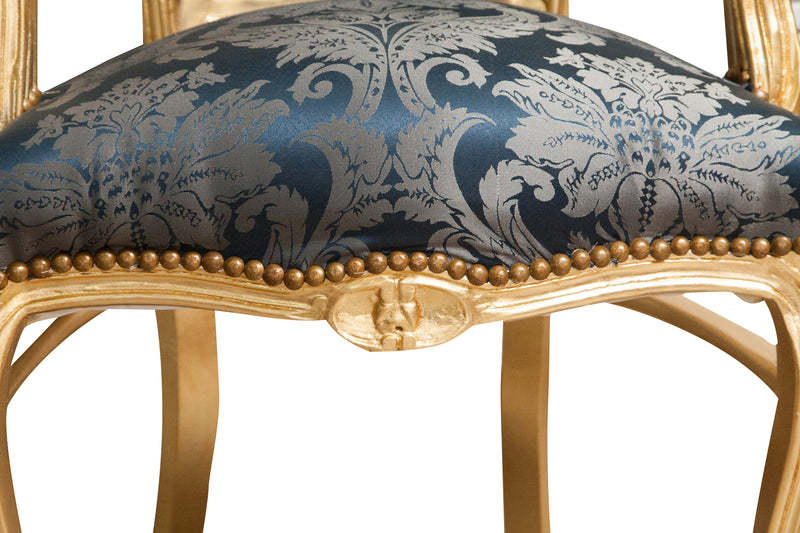 Biscottini Poltrona stile francese Luigi XVI in legno massello di faggio XVI, faggio,