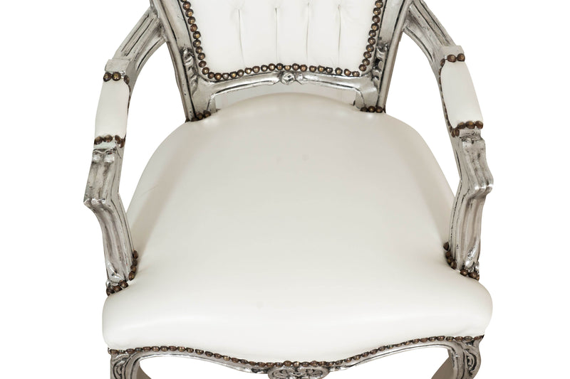 Biscottini Poltrona stile francese Luigi XVI in legno massello di faggio XVI, faggio,