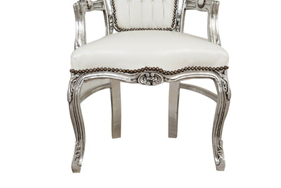 Biscottini Poltrona stile francese Luigi XVI in legno massello di faggio XVI, faggio,