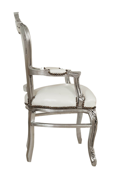 Biscottini Poltrona stile francese Luigi XVI in legno massello di faggio XVI, faggio,