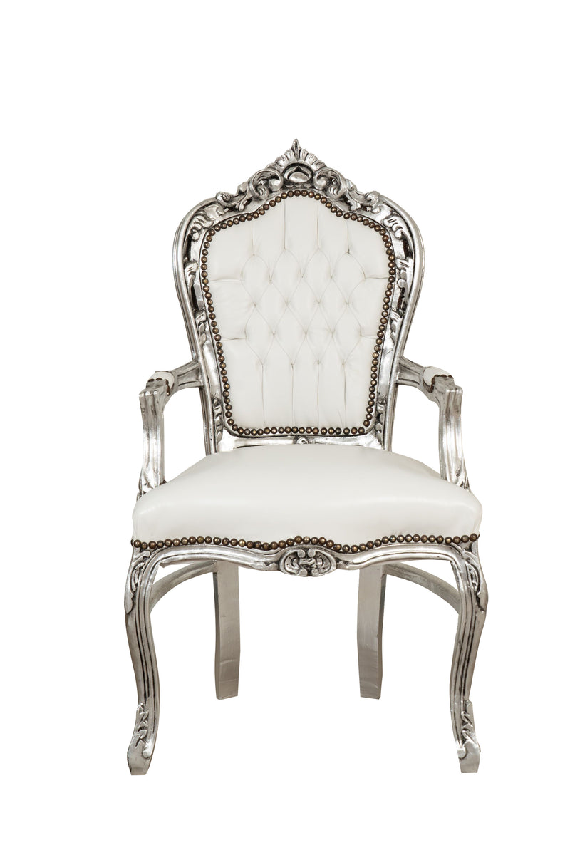 Biscottini Poltrona stile francese Luigi XVI in legno massello di faggio XVI, faggio,