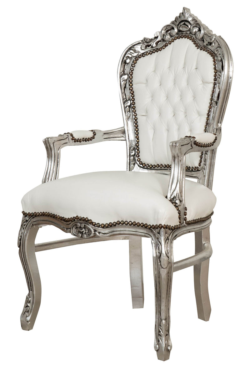 Biscottini Poltrona stile francese Luigi XVI in legno massello di faggio XVI, faggio,