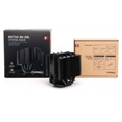 Noctua NH-D9L CHROMAX.BLACK, dissipatore/radiatore, 9,2 cm, 400 Giri/min, 2000 Giri/min, 22,8 dB, 78,9 m/h