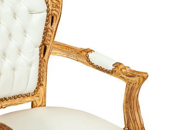 Biscottini Poltrona stile francese Luigi XVI in legno massello di faggio XVI, faggio,