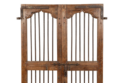 Biscottini Porta portone in legno massello e ferro da interno o da esterno vecchia e antica medievale scorrevole