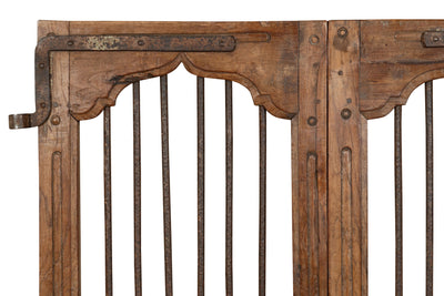 Biscottini Porta portone in legno massello e ferro da interno o da esterno vecchia e antica medievale scorrevole