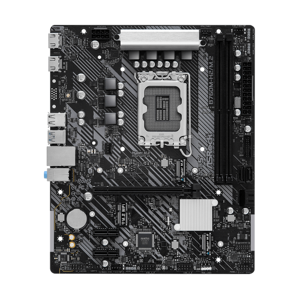 ASRock B760M-H/M.2 - Motherboard - micro ATX - LGA1700-Sockel - B760 Chipsatz - USB-C 3.2 Gen 1, USB 3.2 Gen 1 - Gigabit LAN - Onboard-Grafik (CPU erforderlich)
