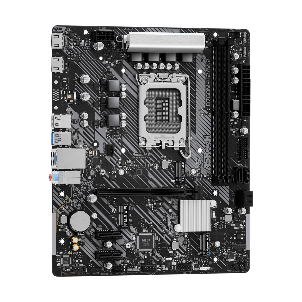 ASRock B760M-H/M.2 - Motherboard - micro ATX - LGA1700-Sockel - B760 Chipsatz - USB-C 3.2 Gen 1, USB 3.2 Gen 1 - Gigabit LAN - Onboard-Grafik (CPU erforderlich)