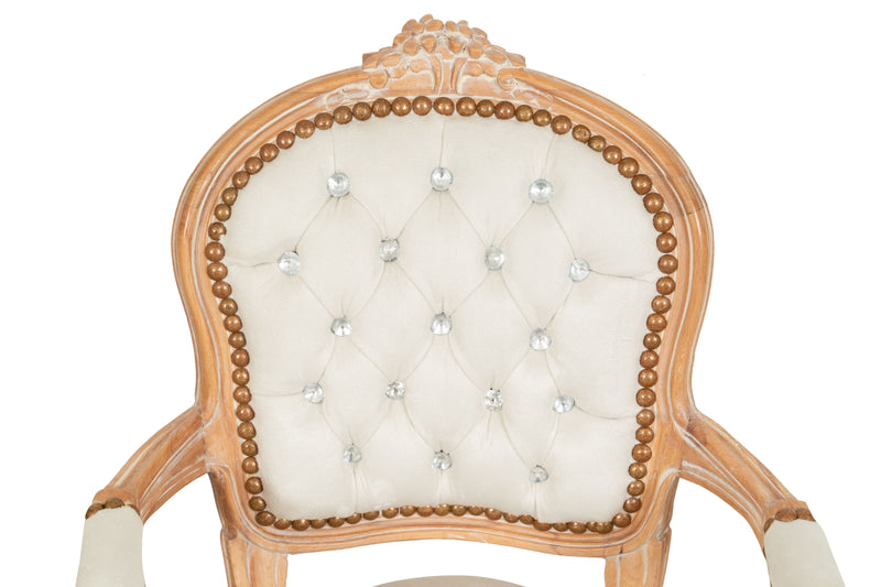 Biscottini POLTRONA DA BAMBINO STILE FRANCESE LUIGI XVI IN LEGNO MASSELLO DI FAGGIO Sedia