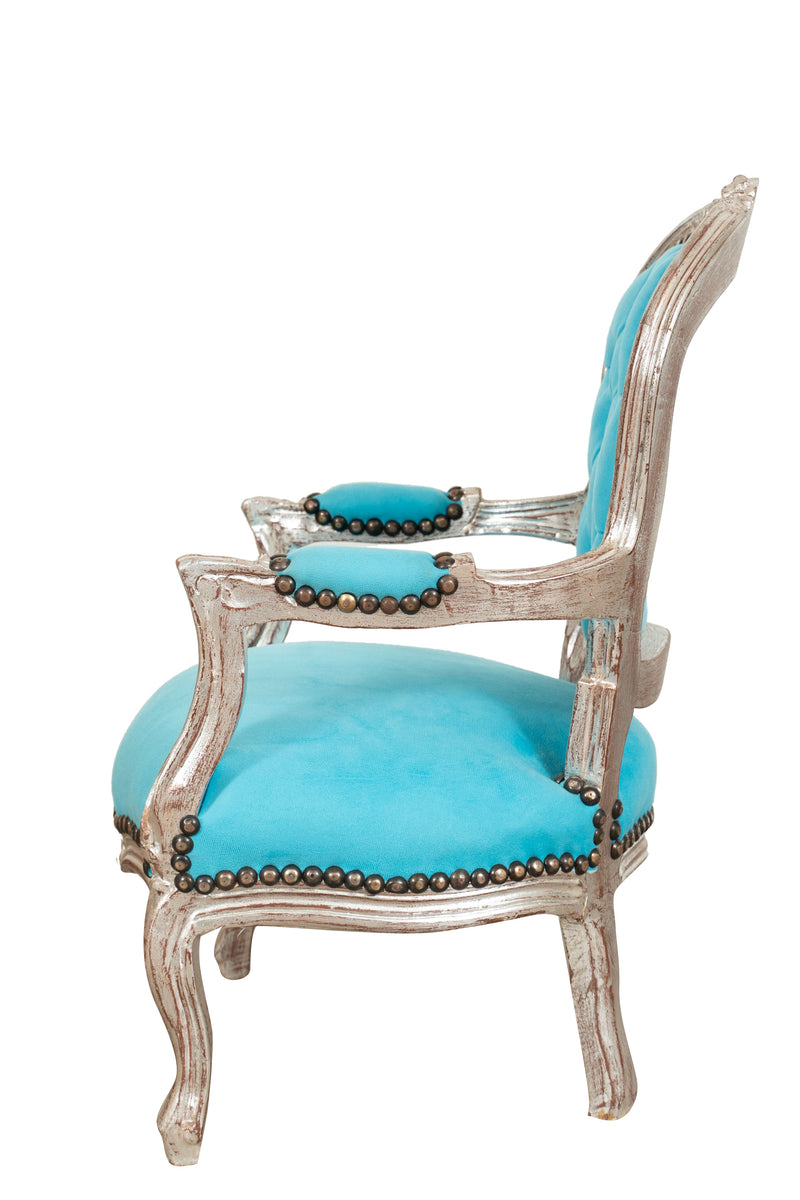 Biscottini POLTRONA DA BAMBINO STILE FRANCESE LUIGI XVI IN LEGNO MASSELLO DI FAGGIO Sedia