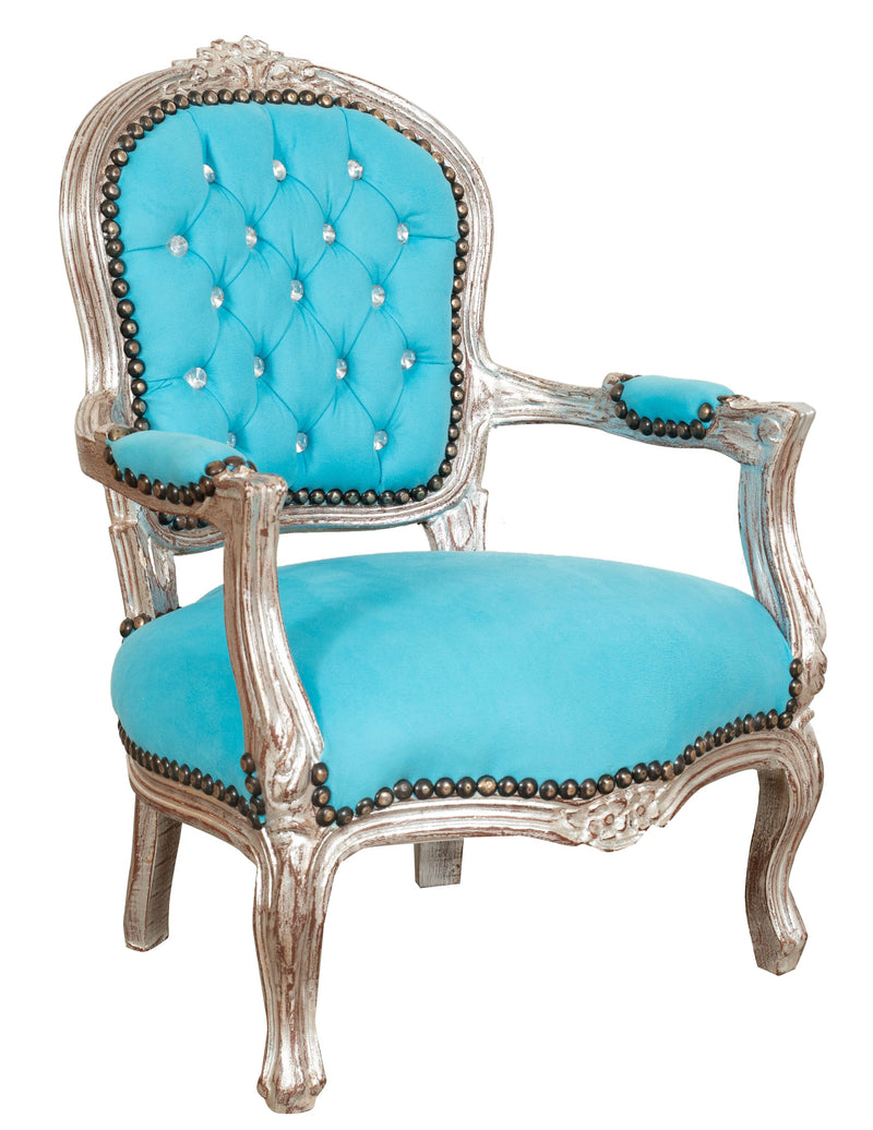 Biscottini POLTRONA DA BAMBINO STILE FRANCESE LUIGI XVI IN LEGNO MASSELLO DI FAGGIO Sedia