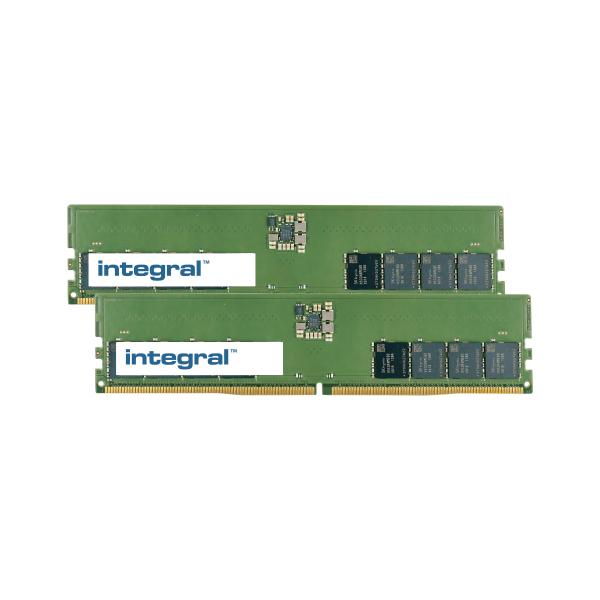 Integral 32GB [2x16GB] PC RAM MODULE DDR5 5600MHZ PC5-44800 UNBUFFERED NON-ECC 1.1V 2GX8 CL46 EQV. TO KVR56U46BS8K2-32 FOR KINGSTON VALUE memoria (32GB [2x16GB] PC RAM MODULE DDR5 5600MTs PC5-44800 UNBUFFERED NON-ECC 1.1V 2GX8 CL46 INTEGRAL)