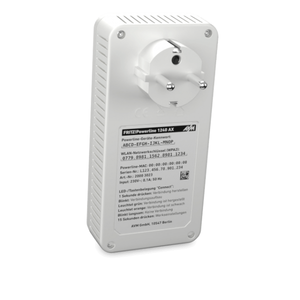 FRITZ POWERLINE 1240 AX WLAN SET - 2PZ - WIFI + LAN AV1200