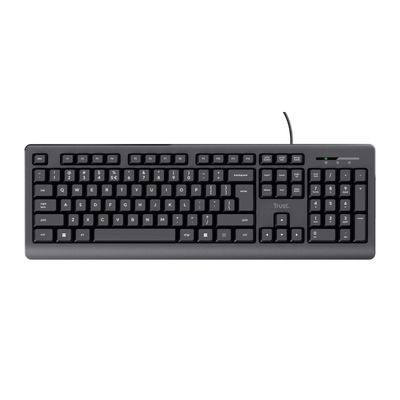 Tastiera Integrale Trust Basic - Tasti silenziosi - USB - Nero