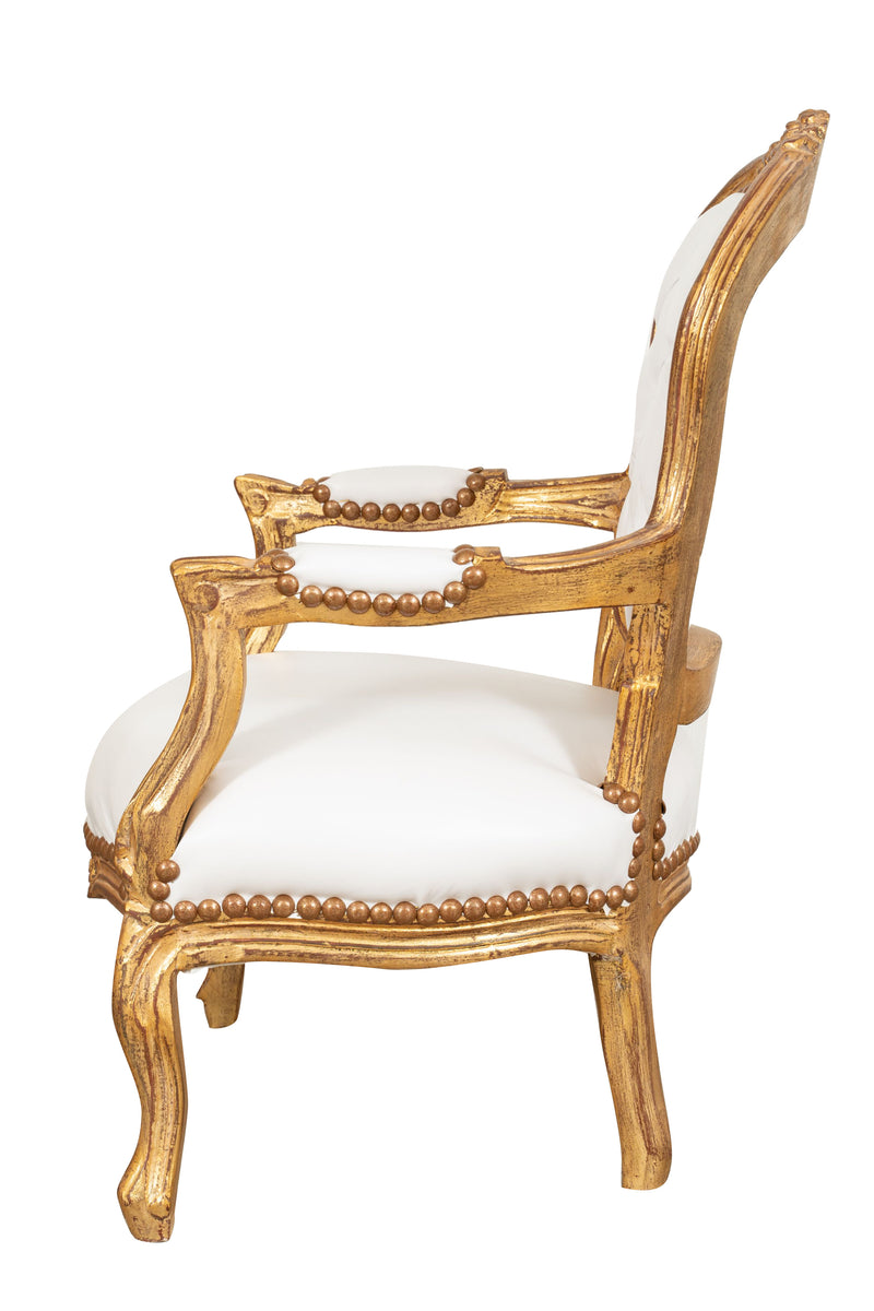 Biscottini POLTRONA DA BAMBINO STILE FRANCESE LUIGI XVI IN LEGNO MASSELLO DI FAGGIO Sedia