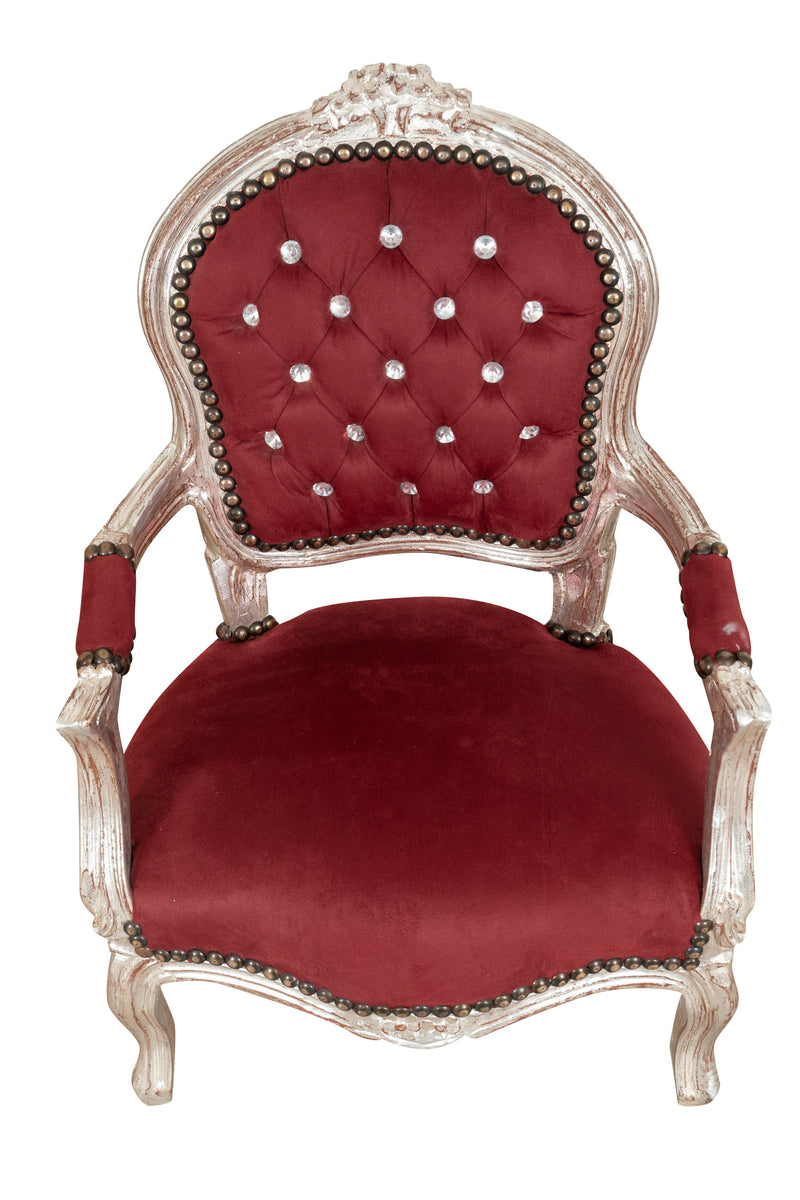 Biscottini POLTRONA DA BAMBINO STILE FRANCESE LUIGI XVI IN LEGNO MASSELLO DI FAGGIO Sedia