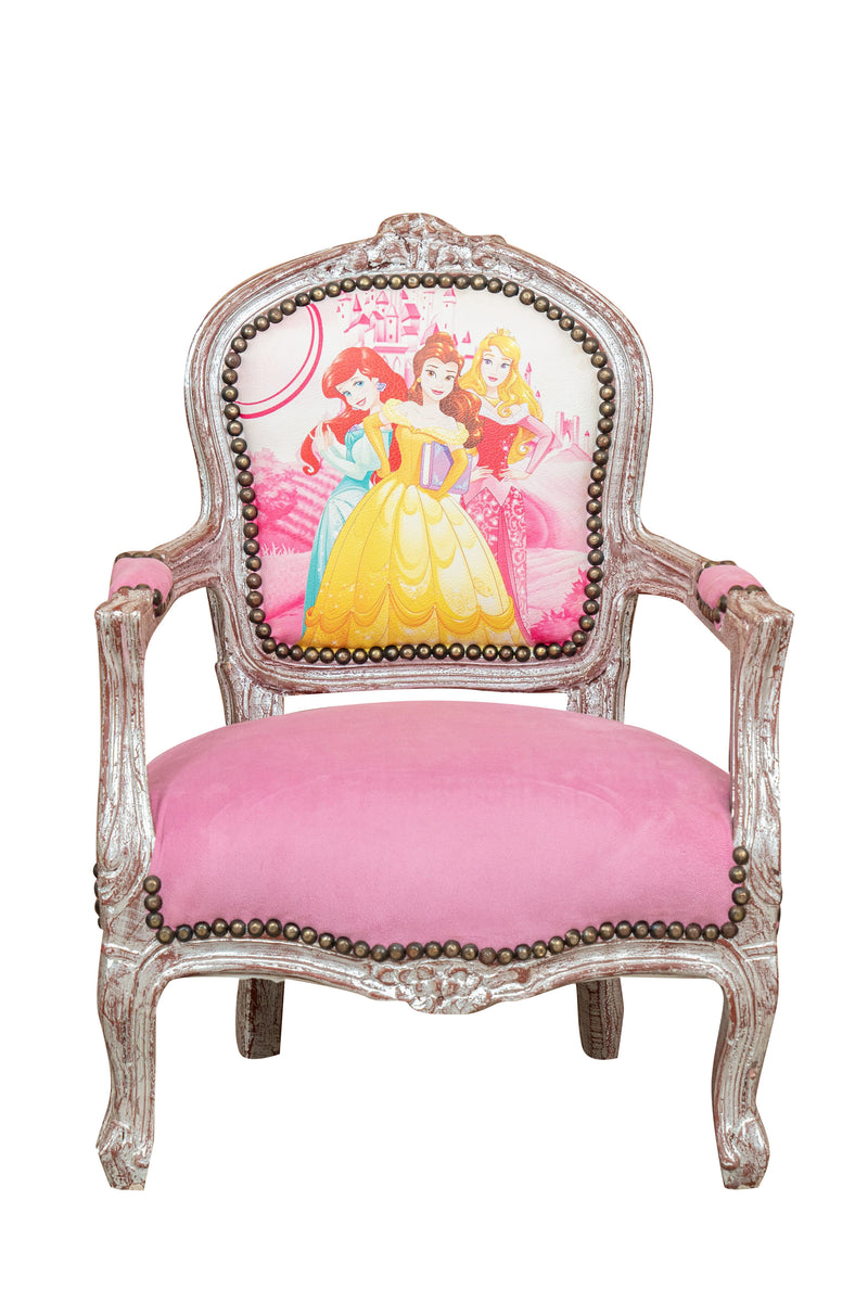 Biscottini POLTRONA DA BAMBINO STILE FRANCESE LUIGI XVI IN LEGNO MASSELLO DI FAGGIO Sedia
