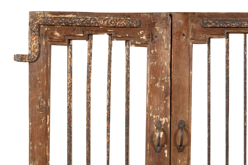 Biscottini Porta portone in legno massello e ferro da interno o da esterno vecchia e antica medievale scorrevole
