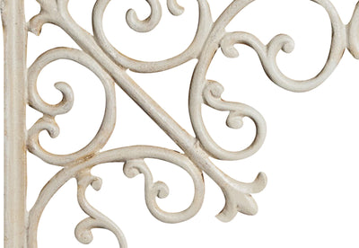 Biscottini Mensola a muro in ghisa L39xP5xH39 cm finitura bianca anticata Reggi realizzata