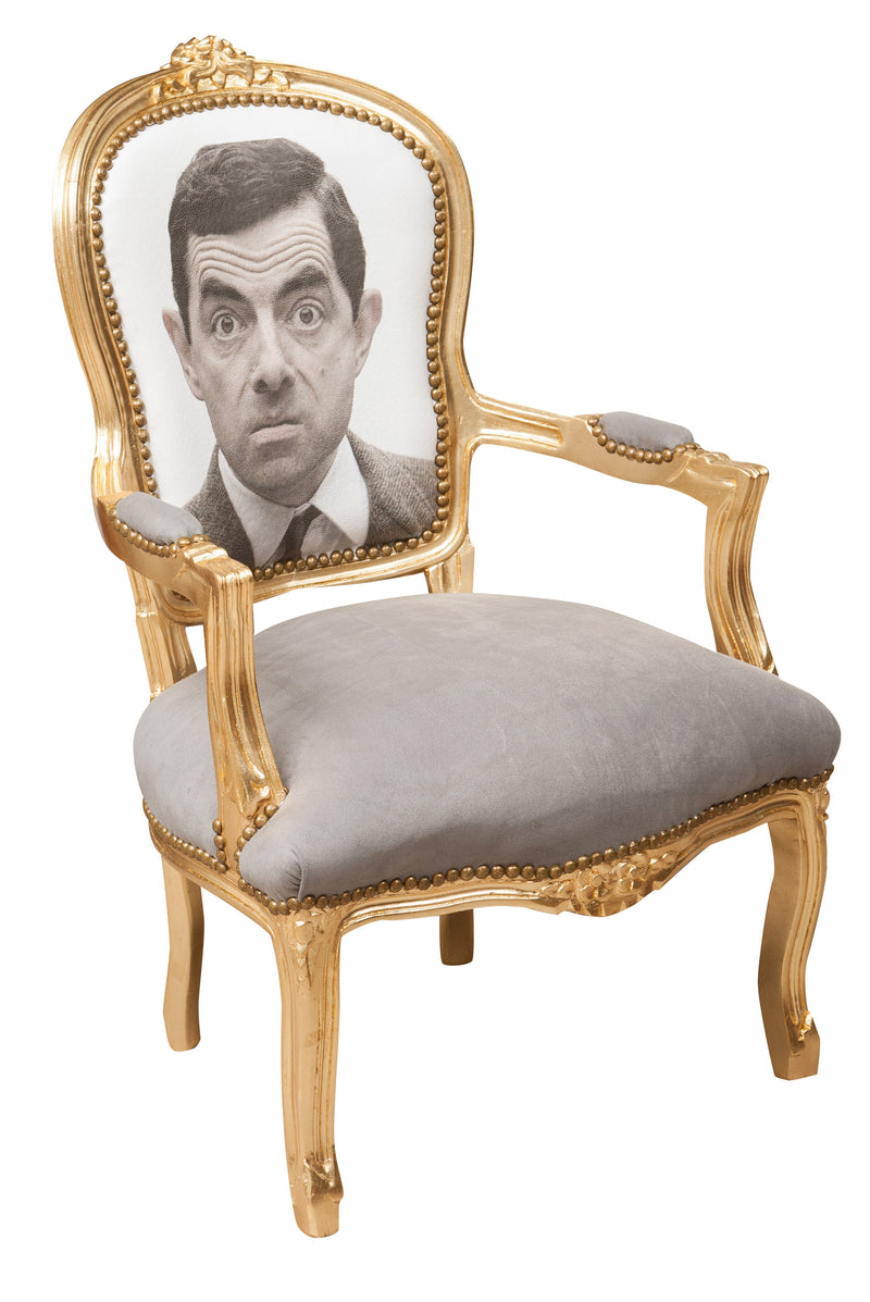 Biscottini Poltrona stile francese Luigi XVI in legno massello di faggio XVI, faggio,