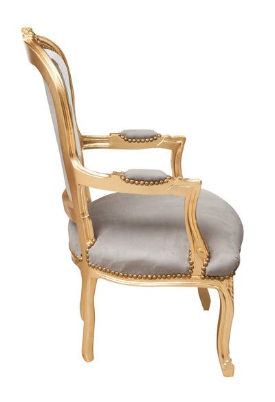 Biscottini Poltrona stile francese Luigi XVI in legno massello di faggio XVI, faggio,