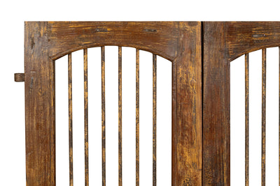 Biscottini Porta portone in legno massello e ferro da interno o da esterno vecchia e antica medievale scorrevole