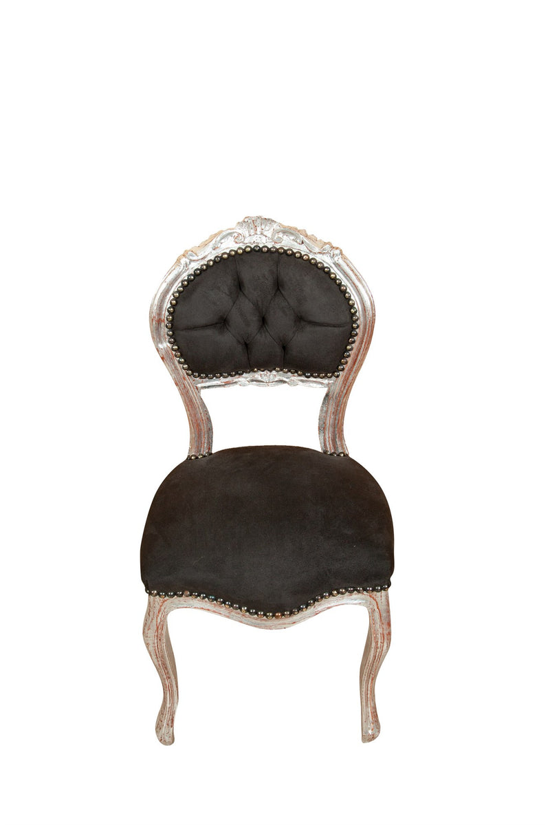 Biscottini Sedia stile francese Luigi XVI in legno massello di faggio poltroncina XVI,