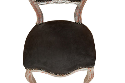 Biscottini Sedia stile francese Luigi XVI in legno massello di faggio poltroncina XVI,