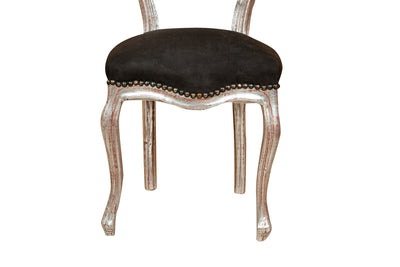 Biscottini Sedia stile francese Luigi XVI in legno massello di faggio poltroncina XVI,