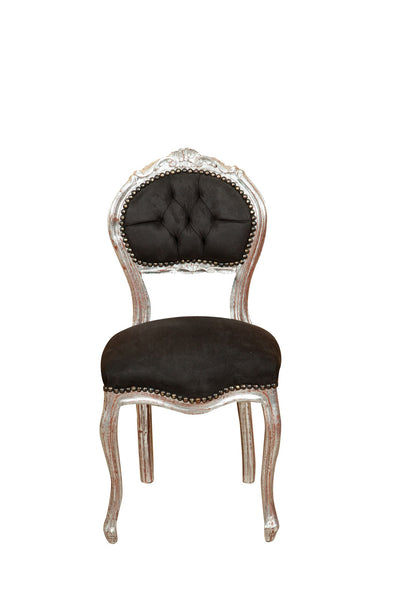 Biscottini Sedia stile francese Luigi XVI in legno massello di faggio poltroncina XVI,