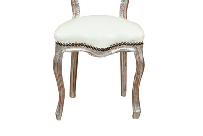 Biscottini Sedia stile francese Luigi XVI in legno massello di faggio poltroncina XVI,