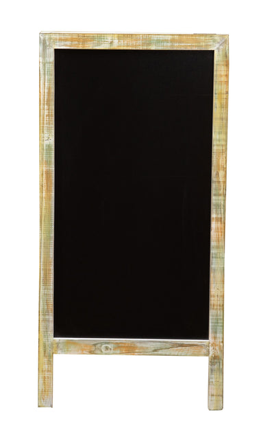 Biscottini LAVAGNA DA TERRA BIFACCIALE CON CORNICE IN LEGNO L50XPR4,5XH100 CM legno.