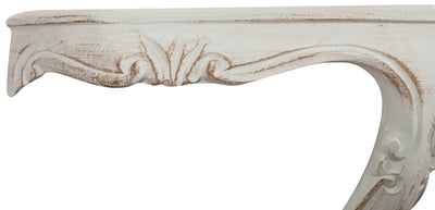 Biscottini Mensola a muro in legno finitura bianco anticato Made in Italy L43xPR21xH32