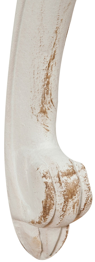 Biscottini Mensola a muro in legno finitura bianco anticato Made in Italy L43xPR21xH32