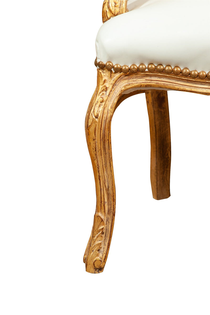 Biscottini Poltrona stile francese Luigi XVI in legno massello di faggio XVI, faggio,