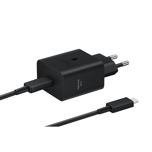 CARICABATTERIA DA RETE SAMSUNG SUPER FAST CHARGING 45W USB-C EP-T4511XBEGEU + CAVO TYPE-C BLACK