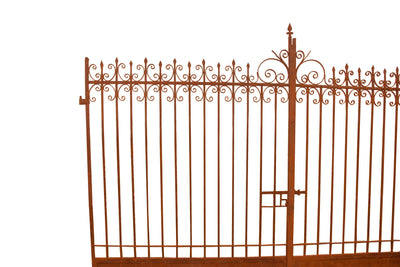 Biscottini Cancello in ferro finitura anticata L332XPR8XH254 CM forgiato mano verniciato