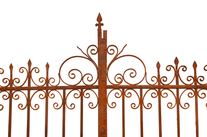 Biscottini Cancello in ferro finitura anticata L332XPR8XH254 CM forgiato mano verniciato