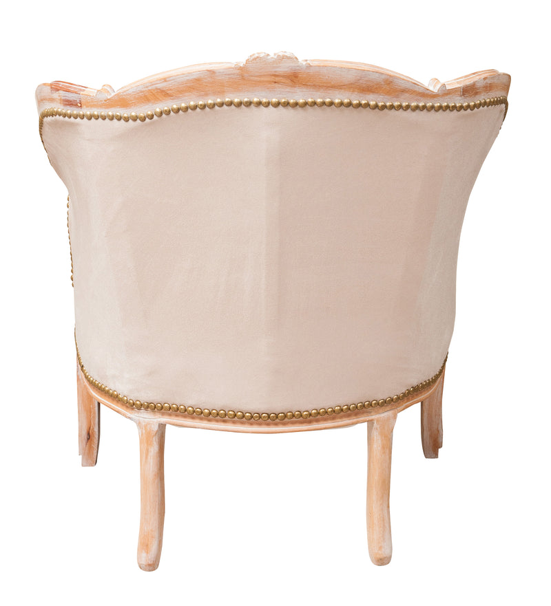 Biscottini Poltrona stile francese Luigi XVI in legno massello di faggio L80XPR82XH94 cm