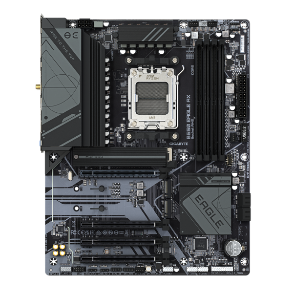 Scheda Madre Gigabyte B650 EAGLE AX - Socket AM5 - Supporta i processori AMD Ryzen Serie 7000/8000/9000 - 4x DDR5 - RAID 0, 1,10 - DisplayPort, Hdmi - USB 3.2/2.0 - Gigabit LAN - Audio HD 7.1 - PCI E