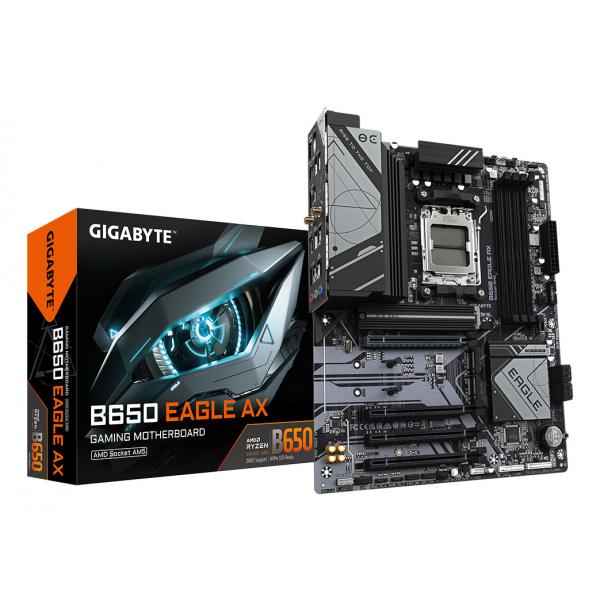 Scheda Madre Gigabyte B650 EAGLE AX - Socket AM5 - Supporta i processori AMD Ryzen Serie 7000/8000/9000 - 4x DDR5 - RAID 0, 1,10 - DisplayPort, Hdmi - USB 3.2/2.0 - Gigabit LAN - Audio HD 7.1 - PCI E