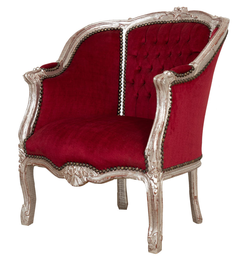 Biscottini Poltrona stile francese Luigi XVI in legno massello di faggio XVI, faggio,